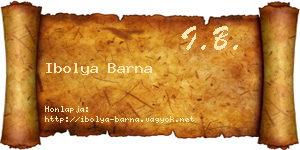Ibolya Barna névjegykártya